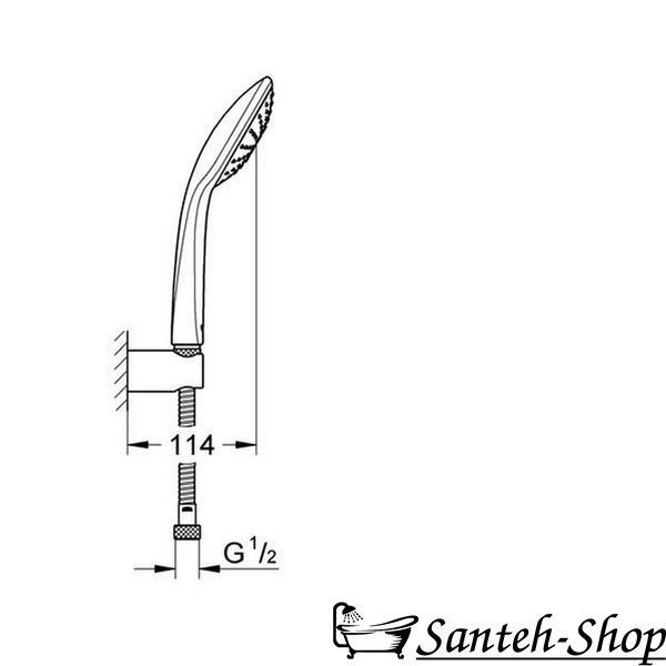 Set dus GROHE EUPHORIA 110 Mono 27354000 cu 1 mod de pulverizare 27354000 foto