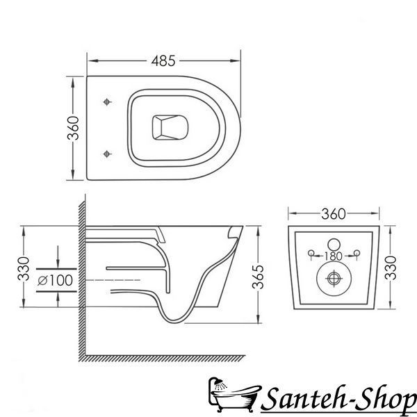 WC suspendat IMPRESE c06802203 DOBRY 48,5x36x36,5 cm scaun rasucit duroplast c06802203 foto
