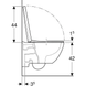 WC suspendat Geberit MODO Square Rimfree 502.827.00.1, &icirc;n formă de p&acirc;lnie, formă &icirc;nchisă, cu scaun și capac 502.827.00.1 foto 4