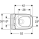 WC suspendat Geberit MODO Square Rimfree 502.827.00.1, &icirc;n formă de p&acirc;lnie, formă &icirc;nchisă, cu scaun și capac 502.827.00.1 foto 2