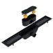 Rigola de duș Imprese d4460BQ liniar cu grilă pătrată 600mm negru d4460BQ foto 6