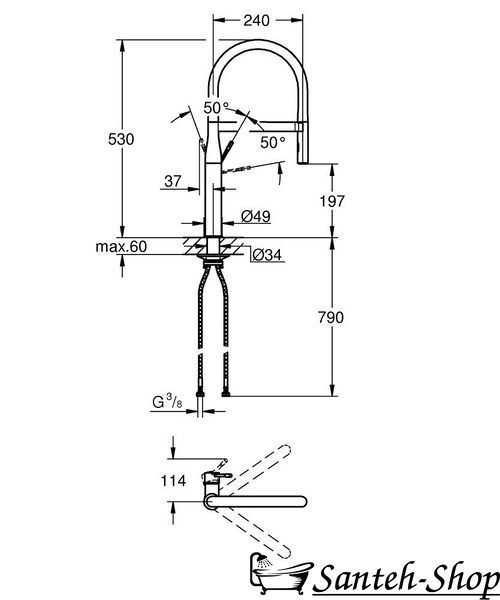 Смеситель для кухни Grohe Essence однорычажный, chrome (30503000) 30503000 фото