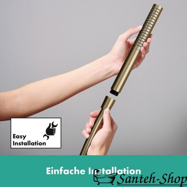 Bară de duș Hansgrohe Unica S Puro 65 cm cu furtun de 160 cm, bronz periat (24402140) 24402140 foto