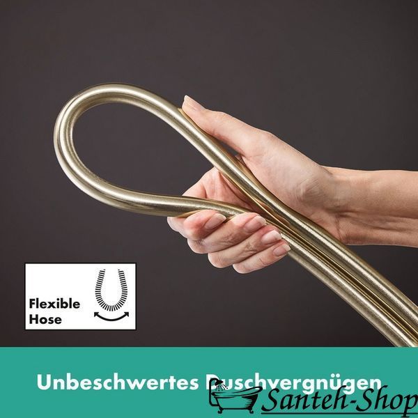 Bară de duș Hansgrohe Unica S Puro 65 cm cu furtun de 160 cm, bronz periat (24402140) 24402140 foto