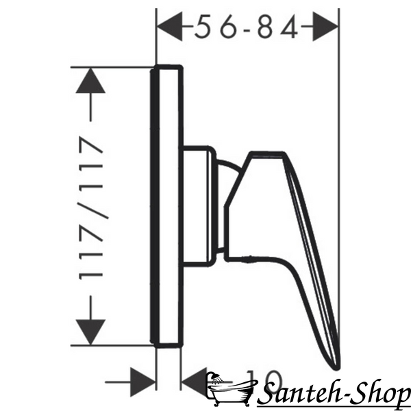 Смеситель для душа Hansgrohe Logis 71604000 хром 71604000 фото