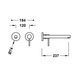 Baterie pentru lavoar Tres Max 06230022 cu monocomandă, montare ascunsă, pipă de scurgere 237 mm, cromată 06230022 foto 2