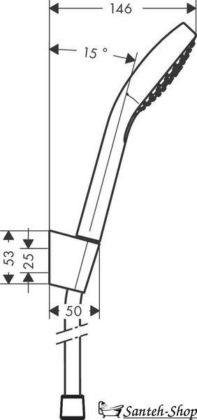 Душевой набор Hansgrohe Croma Select E Vario 125, белый/хром (26425400) 26425400 фото