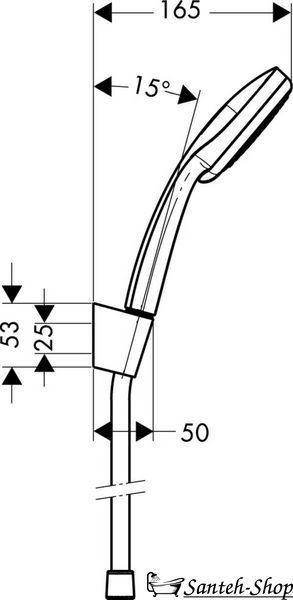 Душевой набор Hansgrohe Croma 100 Vario, хром (27594000) 27594000 фото