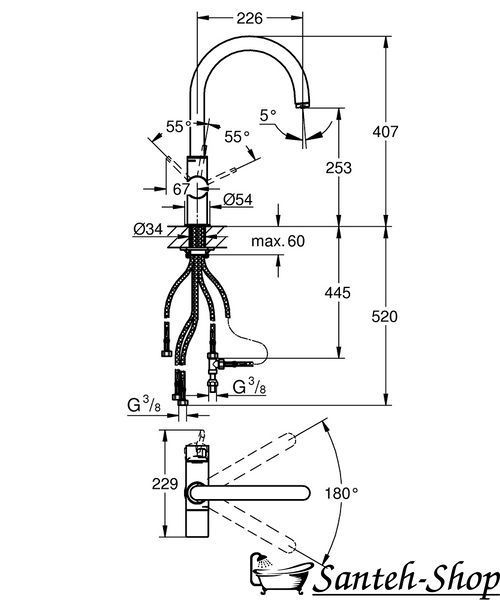 Смеситель для кухни Grohe Blue (33251000) 33251000 фото
