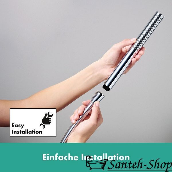 Bară de duș Hansgrohe Unica S Puro 65 cm cu furtun de 160 cm, Crom (24402000) 24402000 foto