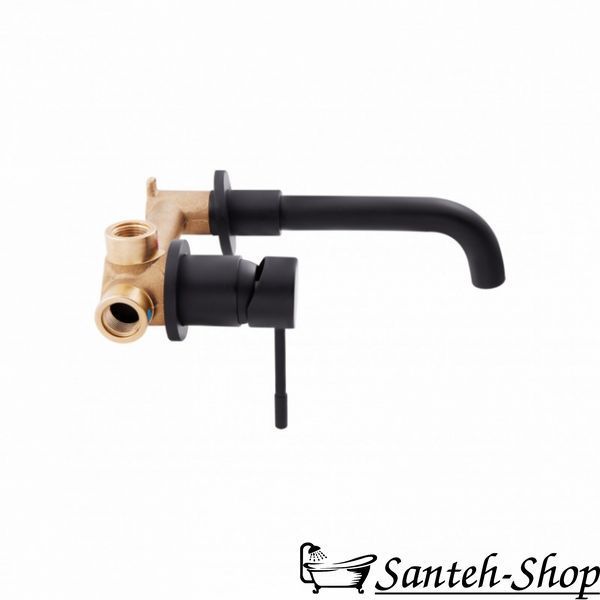 Baterie de lavoar ascuns Qtap Scorpio, Black Matt QTSCOR3050105B foto