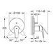 Partea exterioară a bateriei GROHE Eurosmart pentru baie pentru 2 funcții crom 24043003 24043003 foto 2