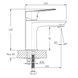 Baterie lavoar IMPRESE LORETA 05350 cartus cromat 35 mm 05350 foto 2