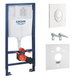 Kit pentru toaletă suspendată Grohe RAPID SL 4in1 38722001+37131000 (rezervor, elemente de fixare, buton alb - dublu flux 38505SHO, alb, cu garnitură 38722001+37131000 foto 1