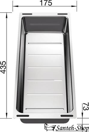 Strecurătoare din oțel inoxidabil Blanco 227689, 435x174mm 227689 foto