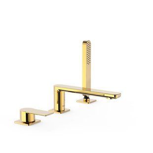 Baterie pentru cada Tres LOFT cu trei orificii Aur de 24K 20016203OR foto