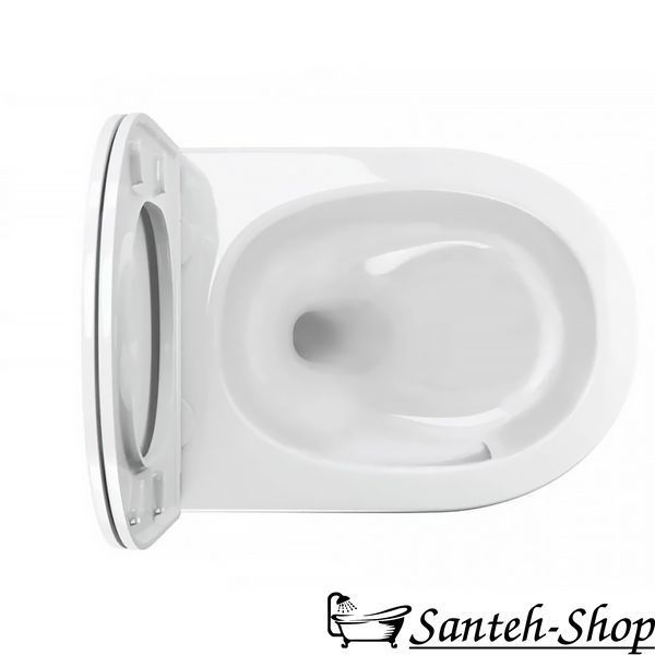 Подвесной унитаз Omnires Ottawa OTTAWACSPMWBM Comfort 54x37 смыв Торнадо, сиденье с плавным закрытием, matt white OTTAWACSPMWBM фото