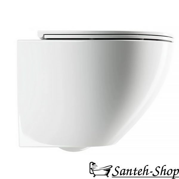 Подвесной унитаз Omnires Ottawa OTTAWACSPMWBM Comfort 54x37 смыв Торнадо, сиденье с плавным закрытием, matt white OTTAWACSPMWBM фото