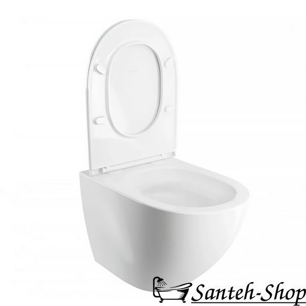 Подвесной унитаз Omnires Ottawa OTTAWACSPMWBM Comfort 54x37 смыв Торнадо, сиденье с плавным закрытием, matt white OTTAWACSPMWBM фото