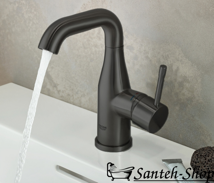 Grohe Essence Nou baterie pentru lavoar M-Size, negru (24176KF1) 24176KF1 foto