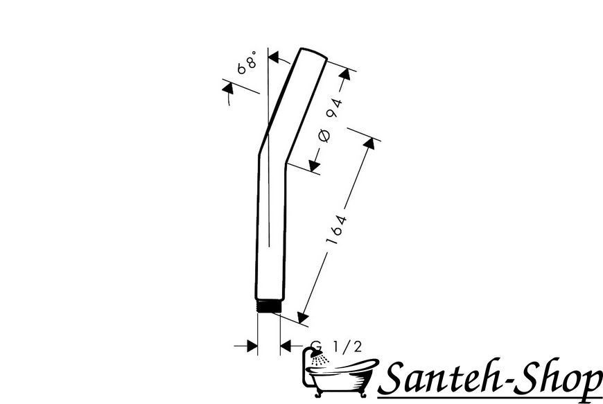 Ручной душ Hansgrohe Activera Select S 95 2jet EcoSmart 28033670 черный матовый 28033670 фото
