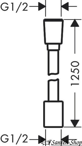 Furtun duș Hansgrohe 28220140 Designflex 125 cm bronz 28220140 foto