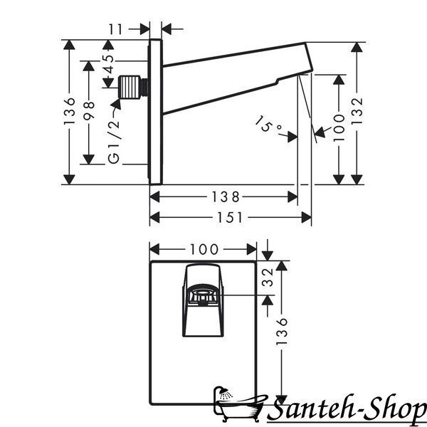 Suport de duș Hansgrohe Pulsify (24149000) 24149000 foto