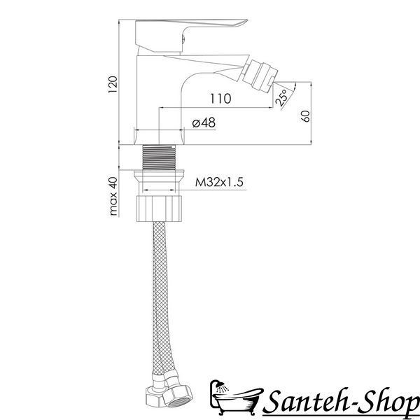 Смеситель для биде Imprese VACLAV f03106410AA черный матовый f03106410AA фото