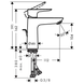 Смеситель для умывальника Hansgrohe Talis E 71710000 со сливным гарнитуром хром 71710000 фото 2