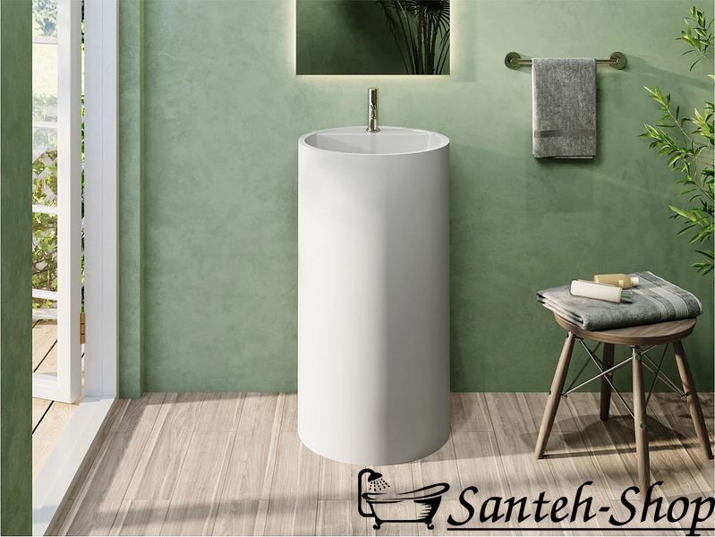 Lavoar Miraggio Cosmo Mirasoft 46x46x88 cm alb COSMO (MIRASOFT) foto