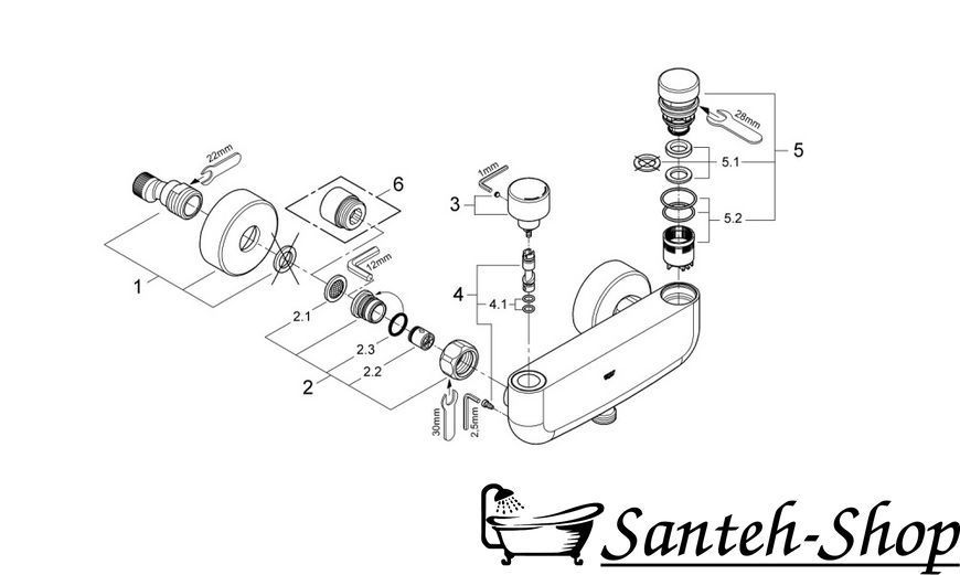 Кабель для смесителя, Grohe BauLoop 300 (36340000) 36340000 фото