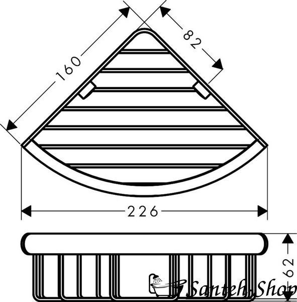 Корзина угловая, Hansgrohe Logis Universal, хром (41710000) 41710000 фото