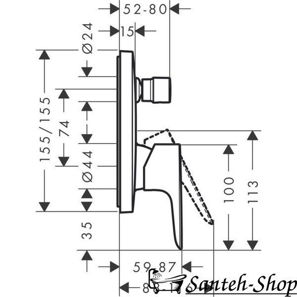 Смеситель для ванны Hansgrohe Talis E 71745700 71745700 фото