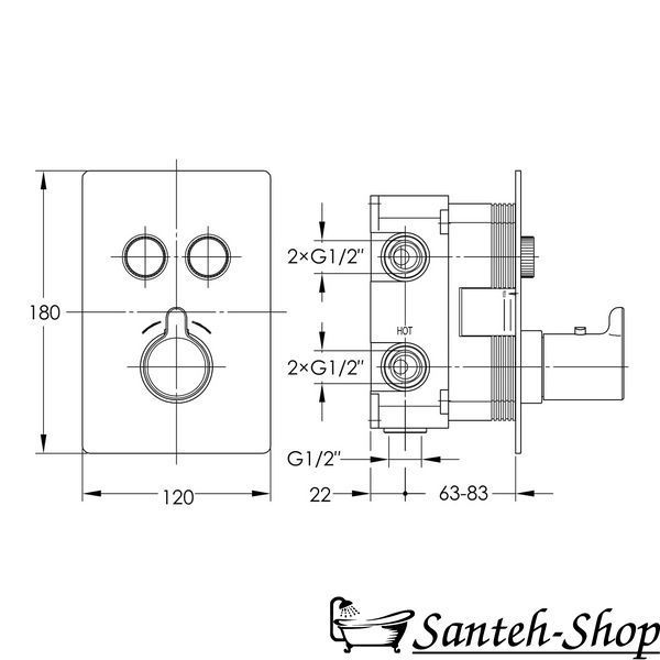 Смеситель для душа IMPRESE SMART CLICK ZMK101901240 ZMK101901240 фото