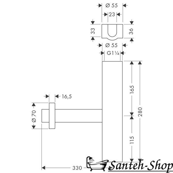 Sifon pentru chiuvetă Hansgrohe Flowstar, crom (52100000) 52100000 foto