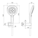 Душевой гарнитур IMPRESE BILOVEC f03800906AP (лейка, держатель, шланг PVC), никель f03800906AP фото 2