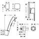 Набор гигиенического душа Hansgrohe Vernis Shape, Matt Black (20230006) 20230006 фото 3