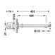 Suport de duș 400 mm Tres Showers Head 13413940BM alb mat 13413940BM foto 2