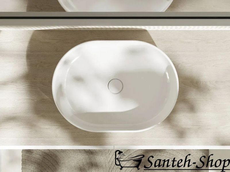 Умывальник Hansgrohe Xuniva U SmartClean 61073450 накладной без перелива 55x40x13 см 61073450 фото