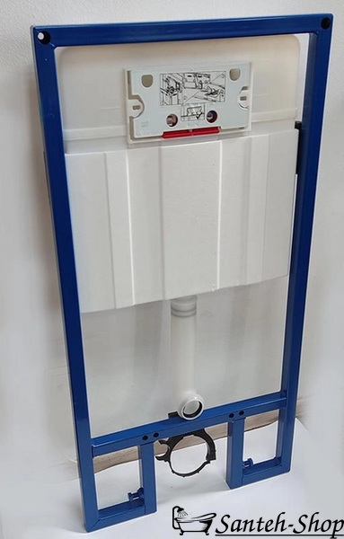 Instalatie Pestan Fluenta pentru toaleta 8 cm cu buton de apa alb 40008788+40008789 40008788+40008789 foto