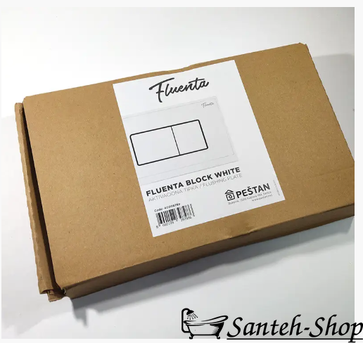 Instalatie Pestan Fluenta pentru toaleta 8 cm cu buton de apa alb 40008788+40008789 40008788+40008789 foto