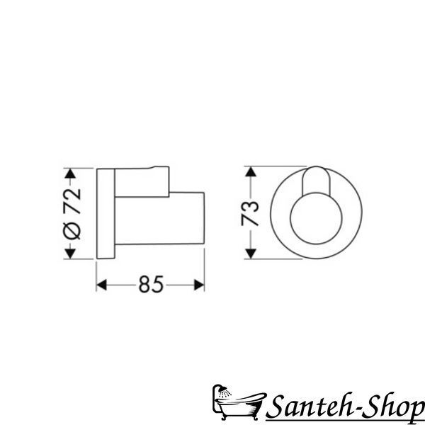 Кожух декоративный Hansgrohe, хром (13950000) 13950000 фото