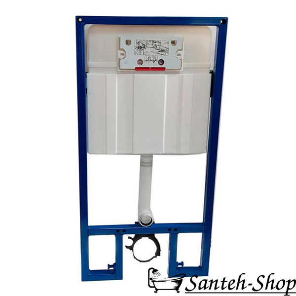 Instalatie Pestan Fluenta pentru toaleta 8 cm cu buton de apa alb 40008788+40008789 40008788+40008789 foto