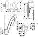 Набор гигиенического душа Hansgrohe Vernis Blend, Matt Black (20230005) 20230005 фото 3
