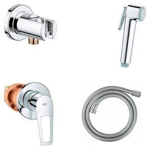 Набор скрытого монтажа GROHE BAULOOP NEW UA11104201U с гигиенической лейкой UA11104201U фото