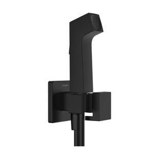 Гигиенический душ Hansgrohe 1jet E с запорным вентилем, держателем и шлангом 125 см, для холодной воды 29231670, матовый черный 29231670 фото