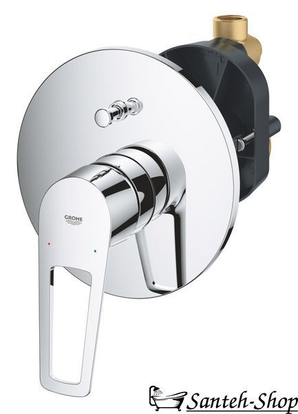 Смеситель для ванны скрытого монтажа Grohe BauLoop New с внутренней частью, хром (29081001) 29081001 фото