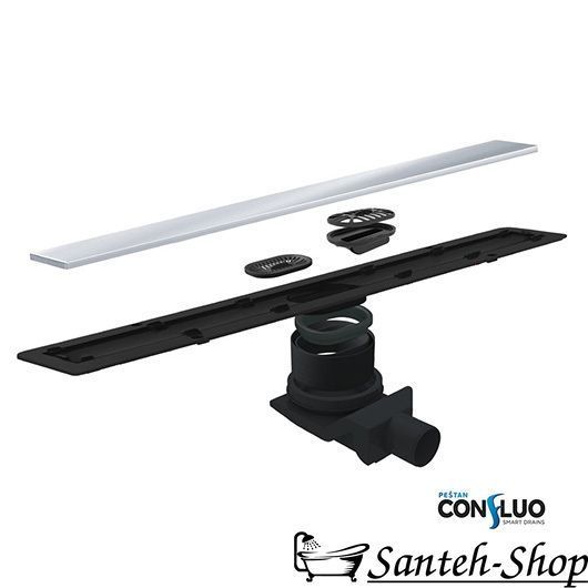 Scurgere liniară Pestan Confluo Linie fără cadru 750 (750 mm, oțel inoxidabil/fasie) 13701232 13701232 foto