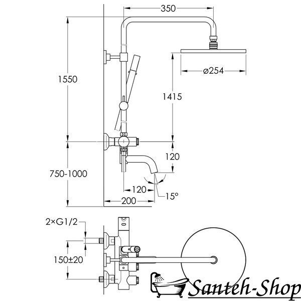 Sistem de dus IMPRESE SMART CLICK ZMK101901209 ZMK101901209 foto