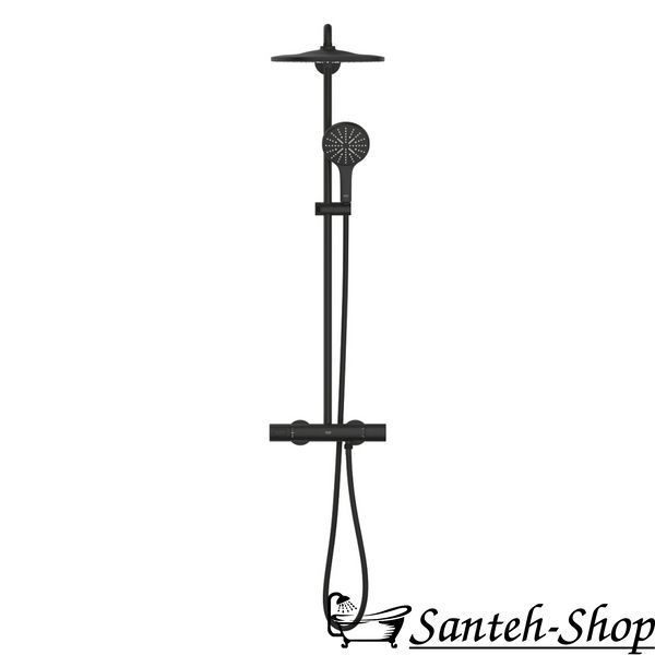 Душевая система с термостатом Grohe Rainshower 310, черный матовый (22119KF0) 22119KF0 фото